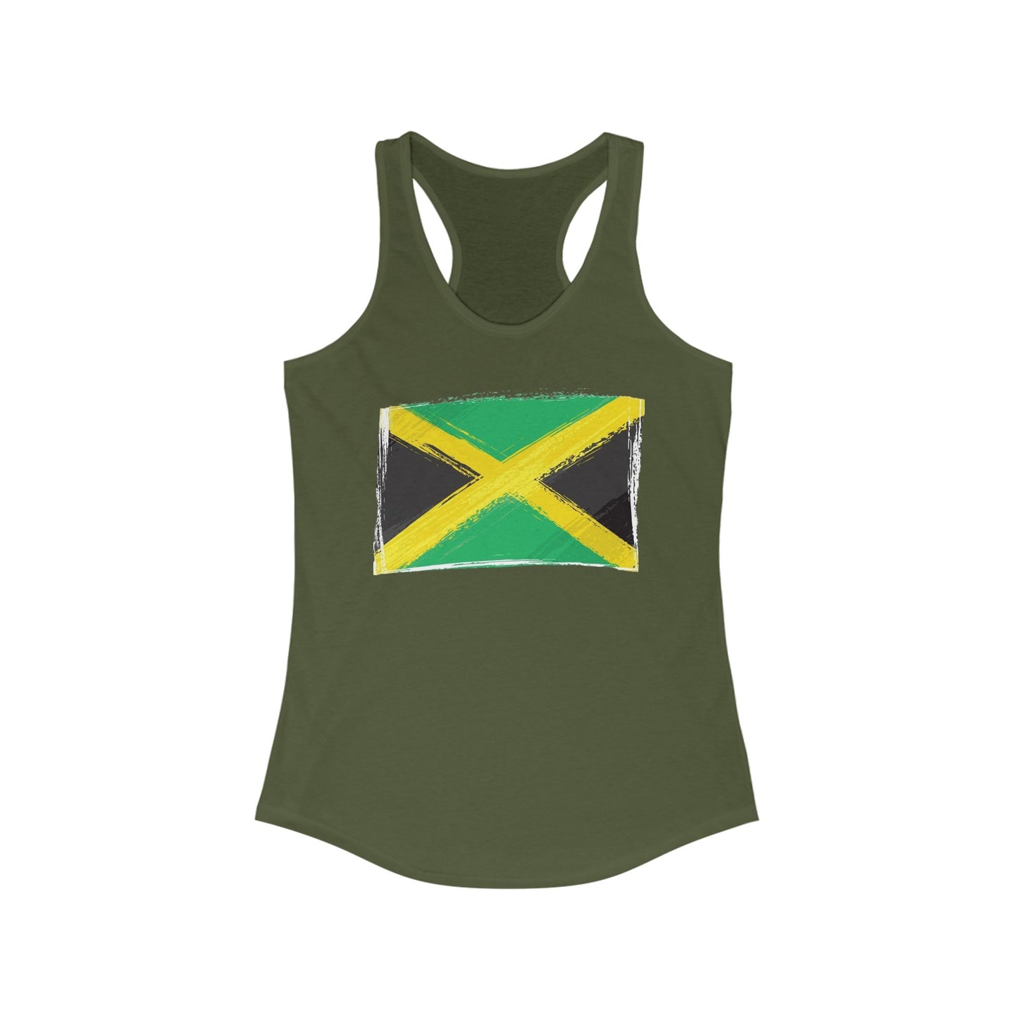 Jamaican Flag Women's Racerback Tank - Perfect for Summer & Celebrations