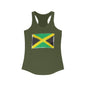 Jamaican Flag Women's Racerback Tank - Perfect for Summer & Celebrations