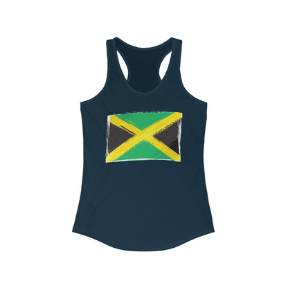 Jamaican Flag Women's Racerback Tank - Perfect for Summer & Celebrations