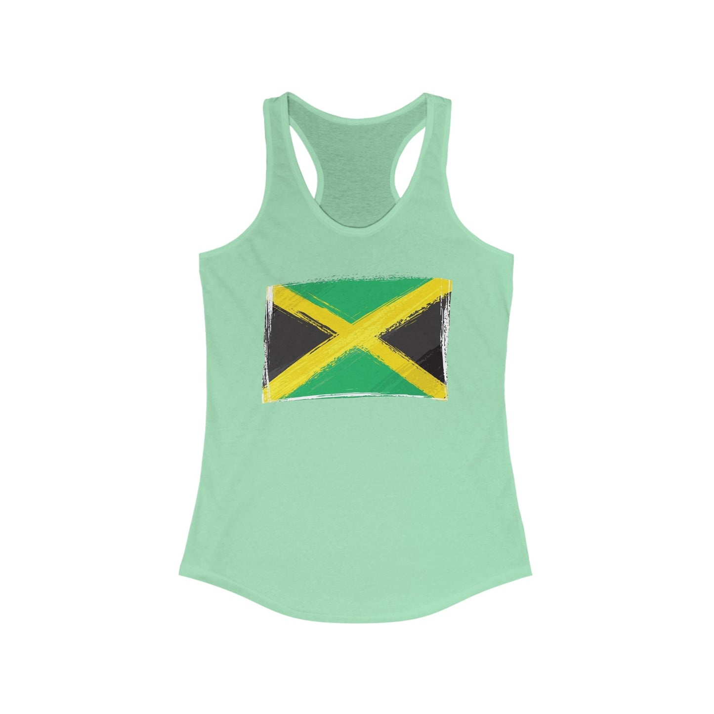Jamaican Flag Women's Racerback Tank - Perfect for Summer & Celebrations
