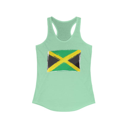 Jamaican Flag Women's Racerback Tank - Perfect for Summer & Celebrations