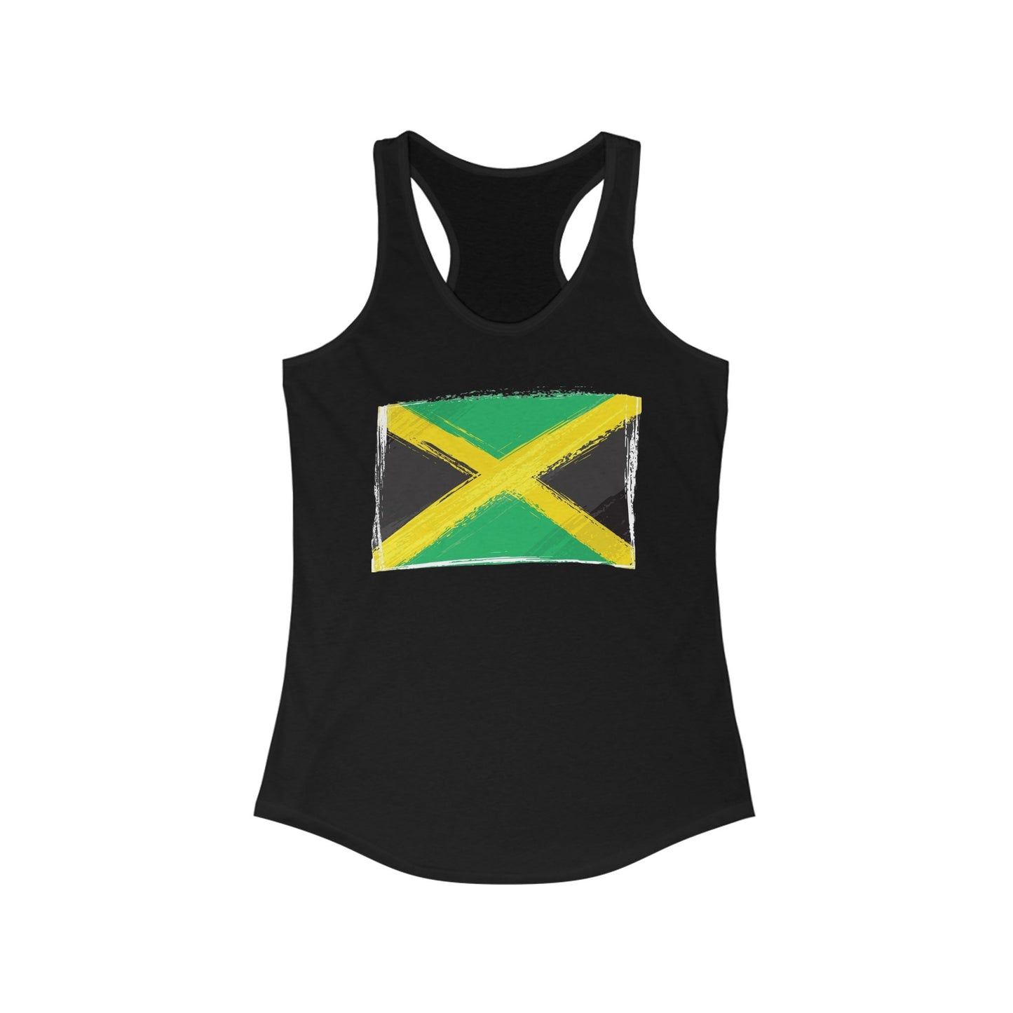 Jamaican Flag Women's Racerback Tank - Perfect for Summer & Celebrations