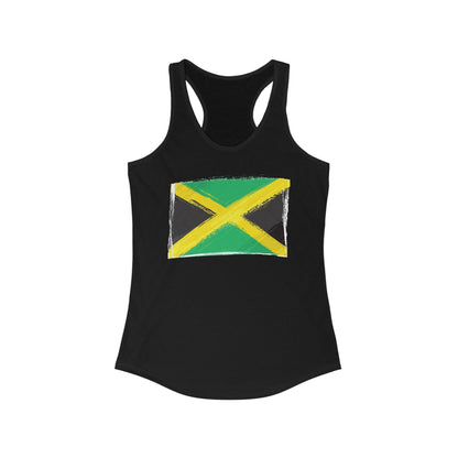 Jamaican Flag Women's Racerback Tank - Perfect for Summer & Celebrations