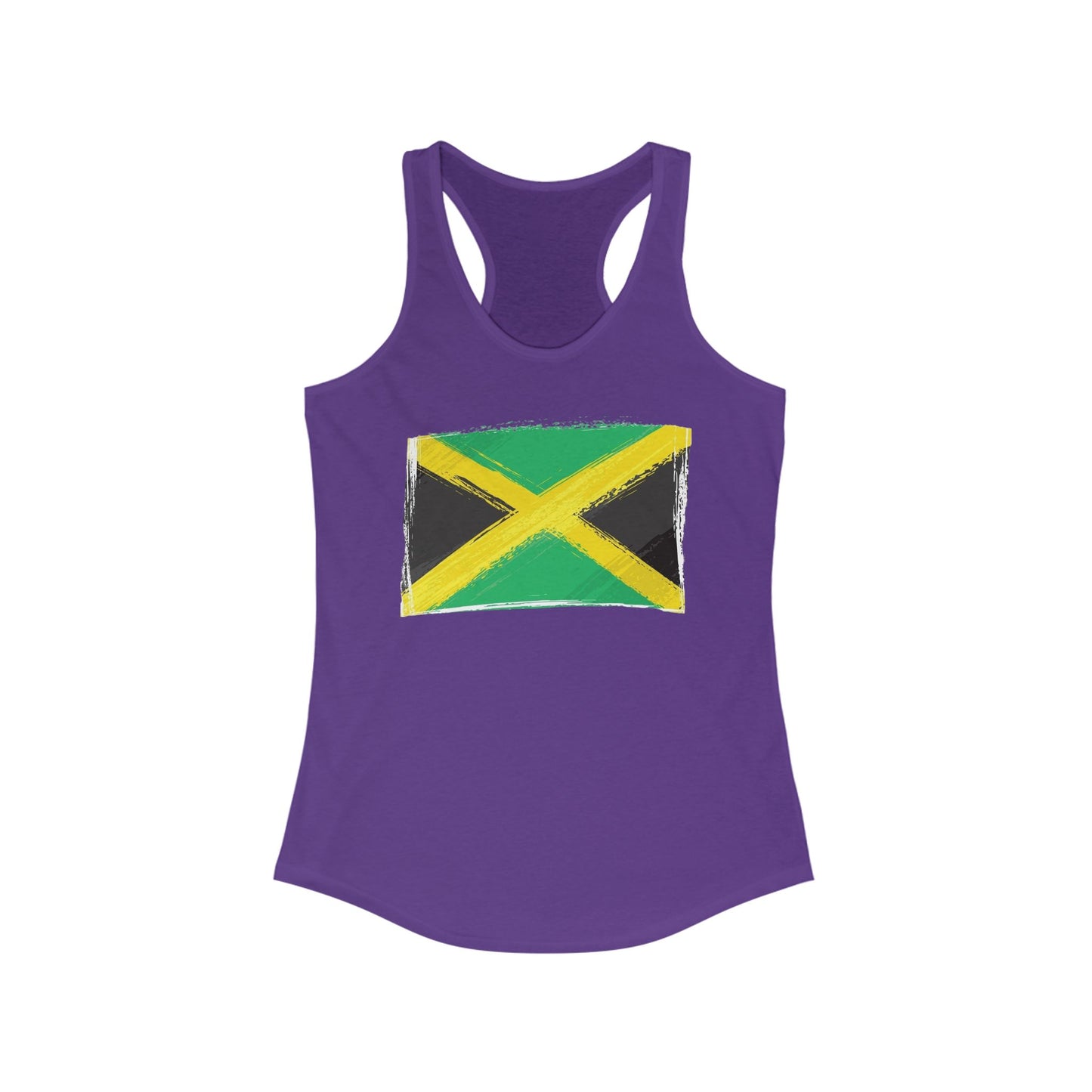 Jamaican Flag Women's Racerback Tank - Perfect for Summer & Celebrations