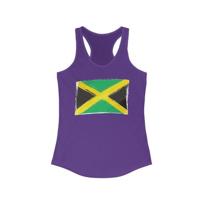 Jamaican Flag Women's Racerback Tank - Perfect for Summer & Celebrations