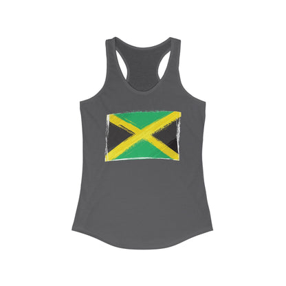 Jamaican Flag Women's Racerback Tank - Perfect for Summer & Celebrations