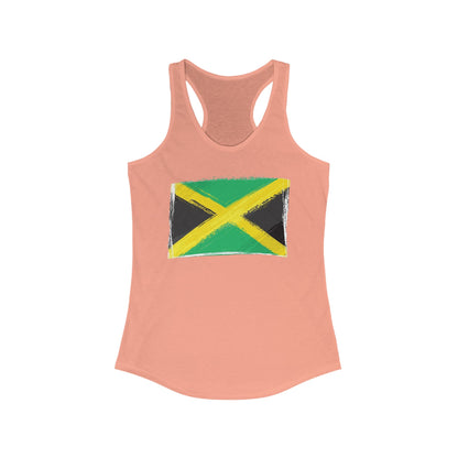 Jamaican Flag Women's Racerback Tank - Perfect for Summer & Celebrations