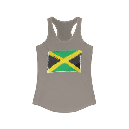 Jamaican Flag Women's Racerback Tank - Perfect for Summer & Celebrations