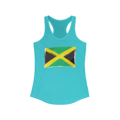 Jamaican Flag Women's Racerback Tank - Perfect for Summer & Celebrations