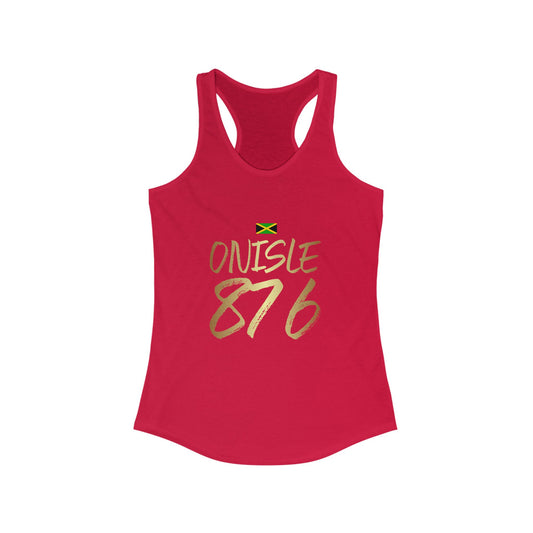 Jamaican Pride Women's Racerback Tank Top - On Isle 876 Design