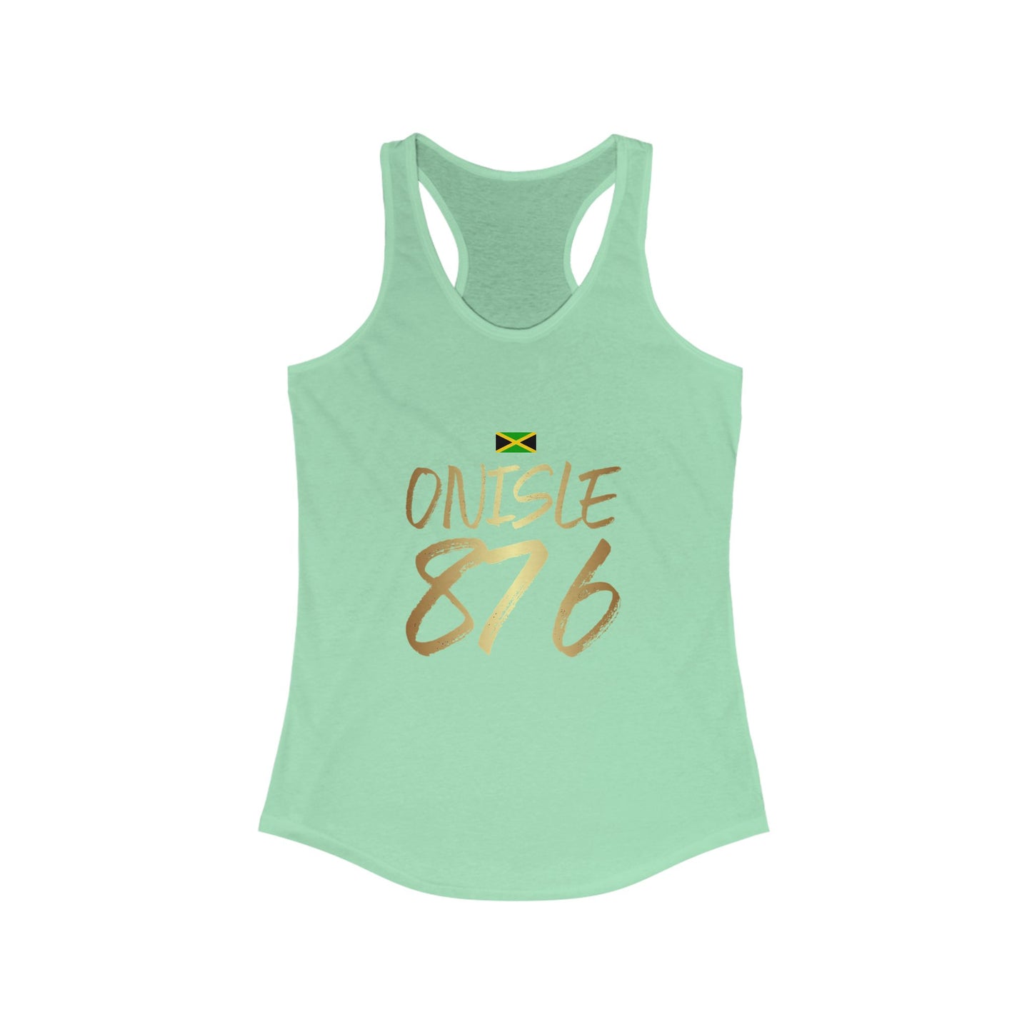 Jamaican Pride Women's Racerback Tank Top - On Isle 876 Design