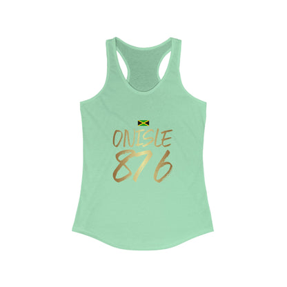 Jamaican Pride Women's Racerback Tank Top - On Isle 876 Design