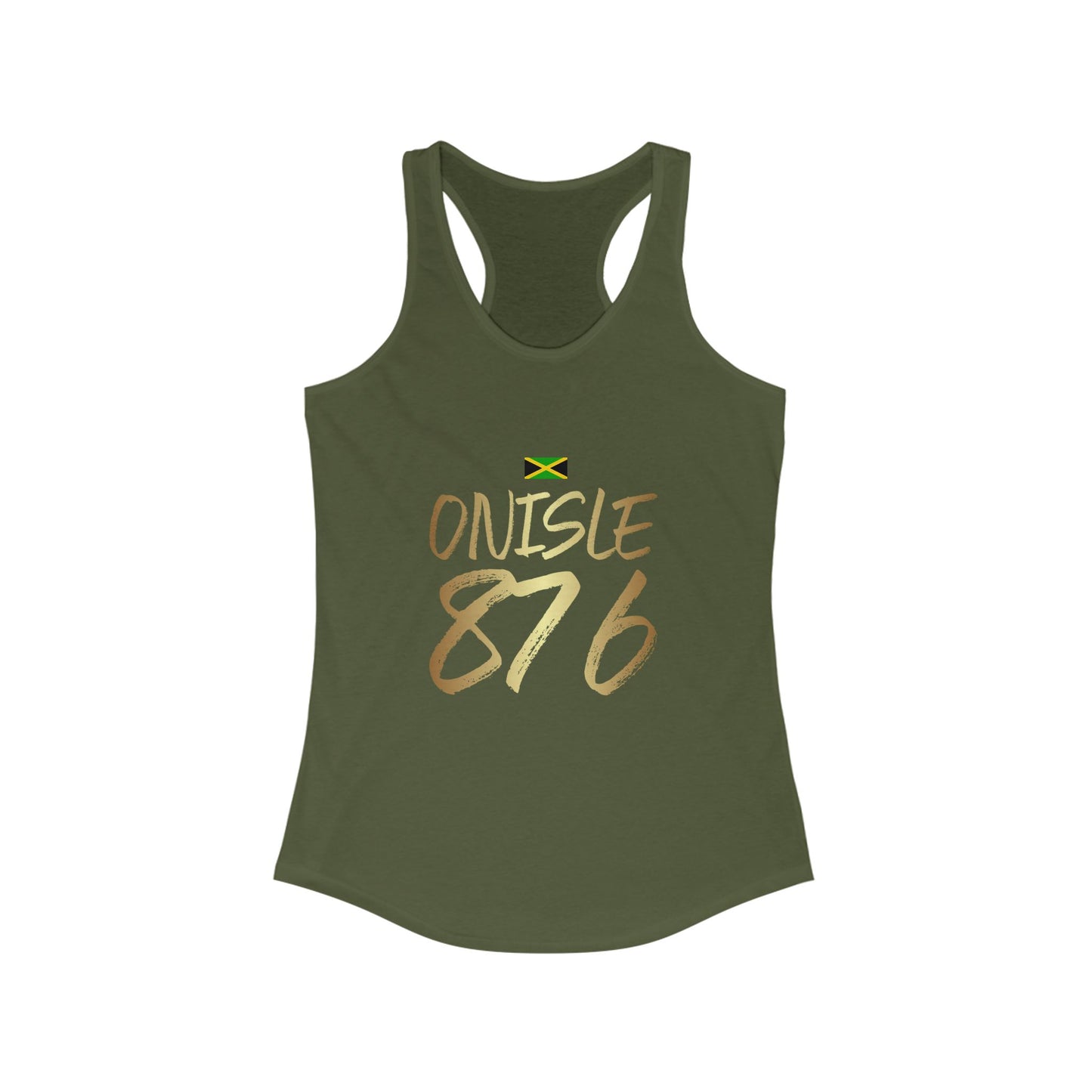 Jamaican Pride Women's Racerback Tank Top - On Isle 876 Design