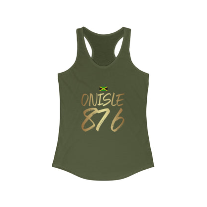 Jamaican Pride Women's Racerback Tank Top - On Isle 876 Design