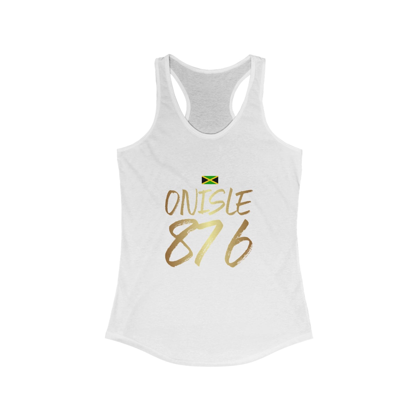 Jamaican Pride Women's Racerback Tank Top - On Isle 876 Design