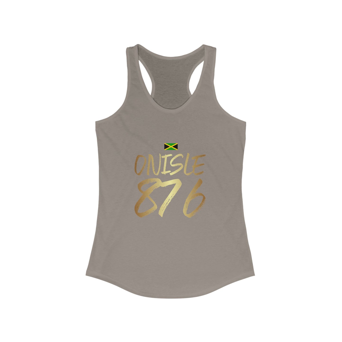 Jamaican Pride Women's Racerback Tank Top - On Isle 876 Design