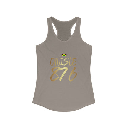 Jamaican Pride Women's Racerback Tank Top - On Isle 876 Design