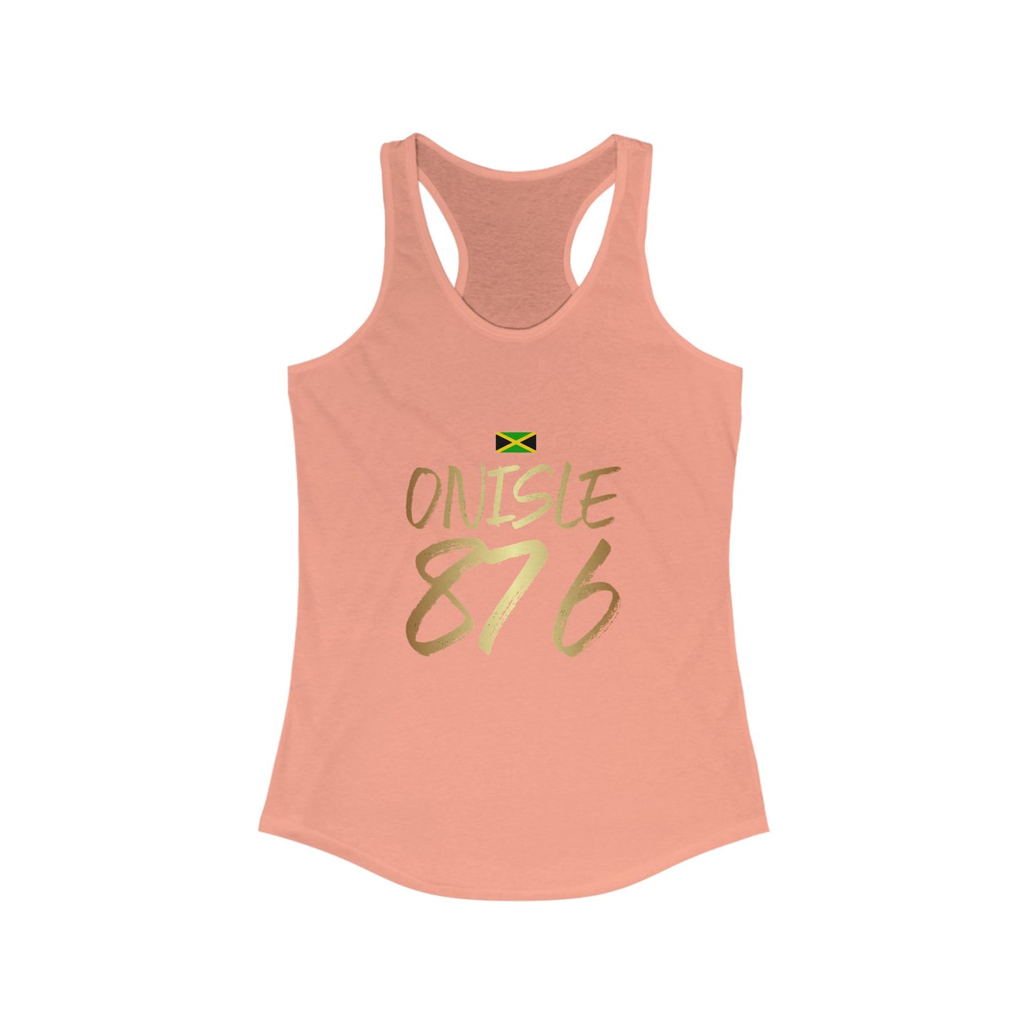 Jamaican Pride Women's Racerback Tank Top - On Isle 876 Design