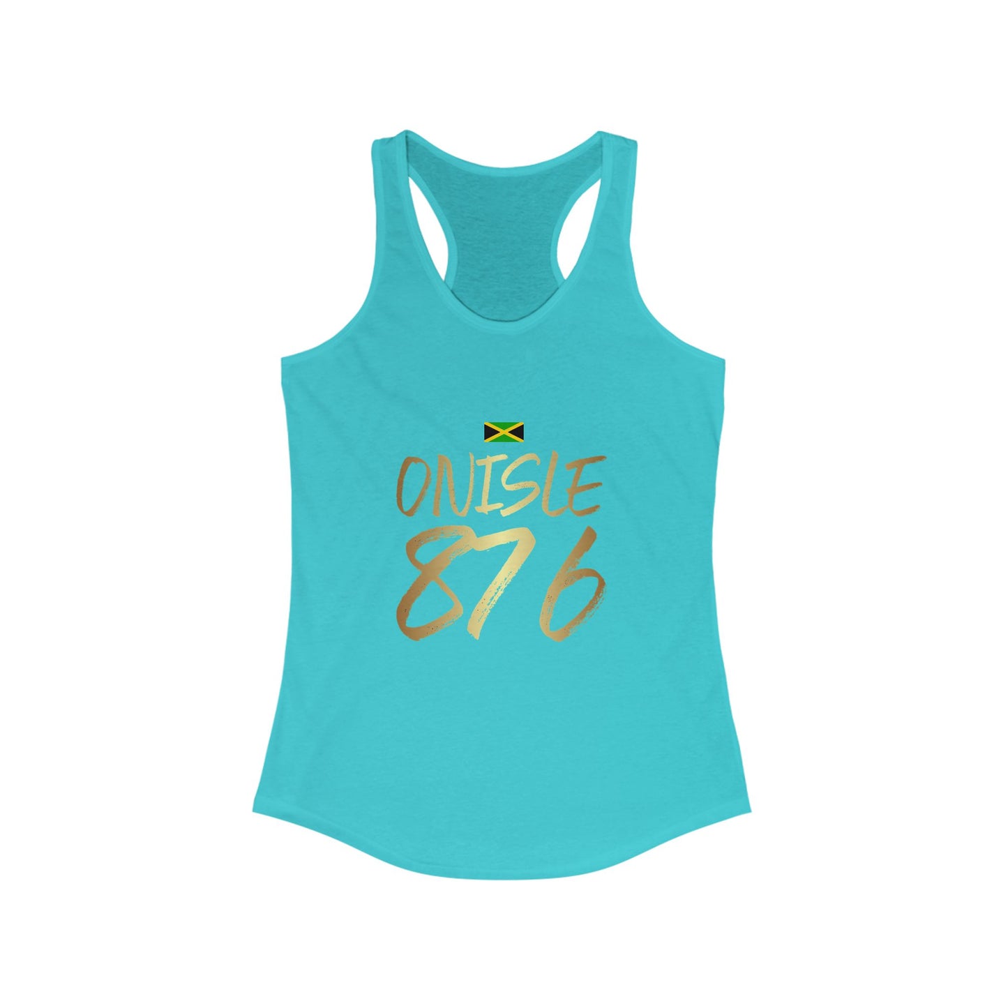 Jamaican Pride Women's Racerback Tank Top - On Isle 876 Design