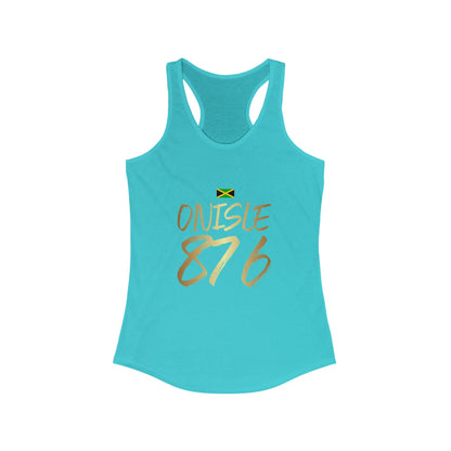 Jamaican Pride Women's Racerback Tank Top - On Isle 876 Design