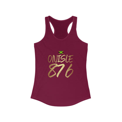 Jamaican Pride Women's Racerback Tank Top - On Isle 876 Design
