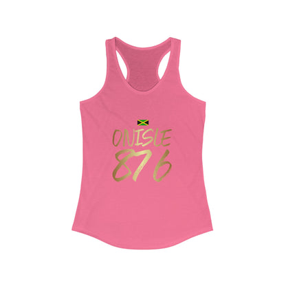 Jamaican Pride Women's Racerback Tank Top - On Isle 876 Design