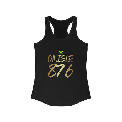 Jamaican Pride Women's Racerback Tank Top - On Isle 876 Design