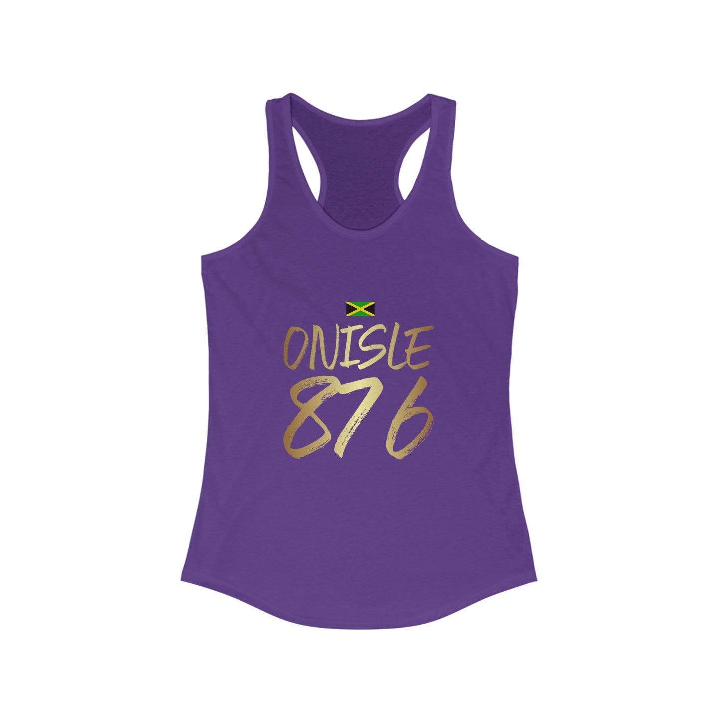 Jamaican Pride Women's Racerback Tank Top - On Isle 876 Design