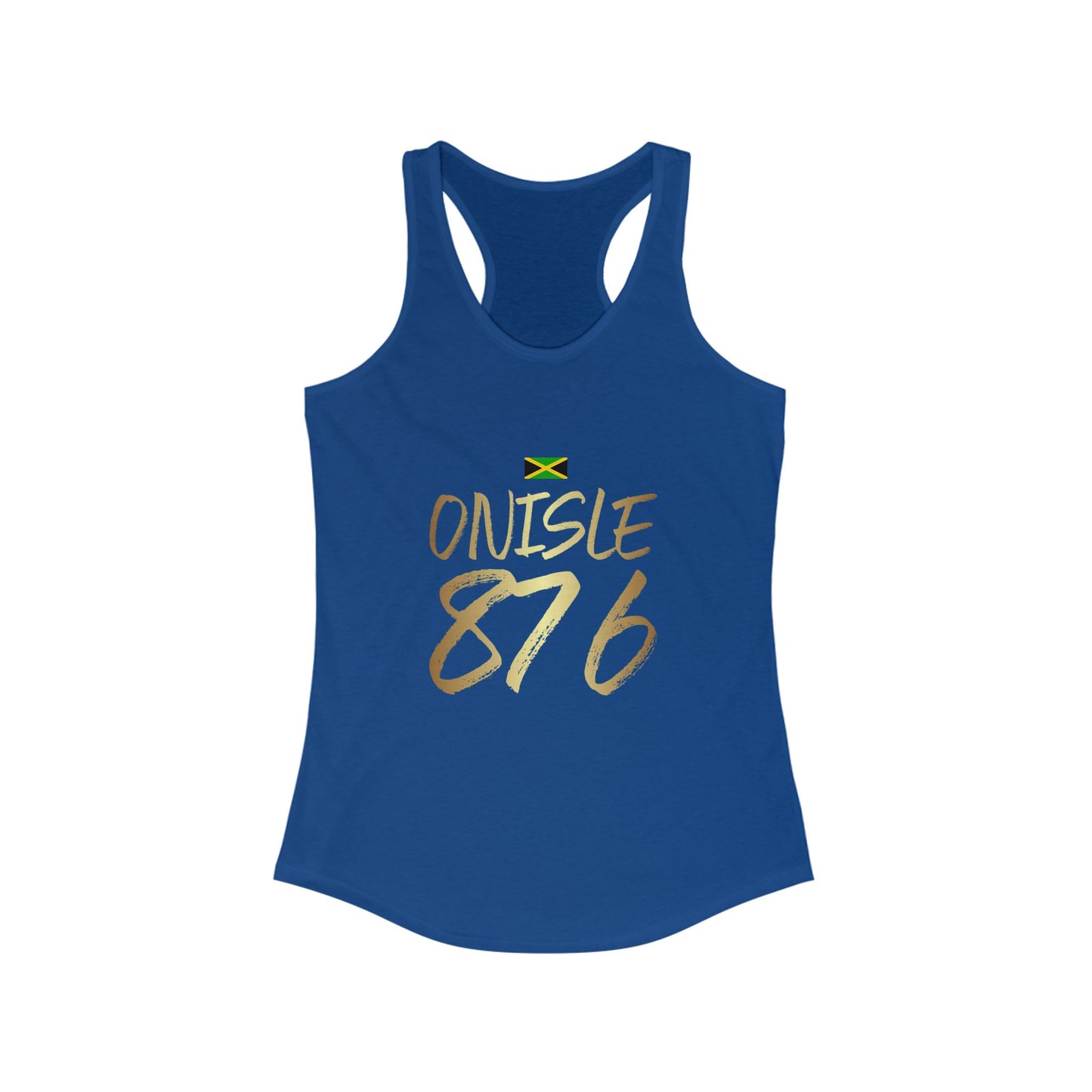 Jamaican Pride Women's Racerback Tank Top - On Isle 876 Design