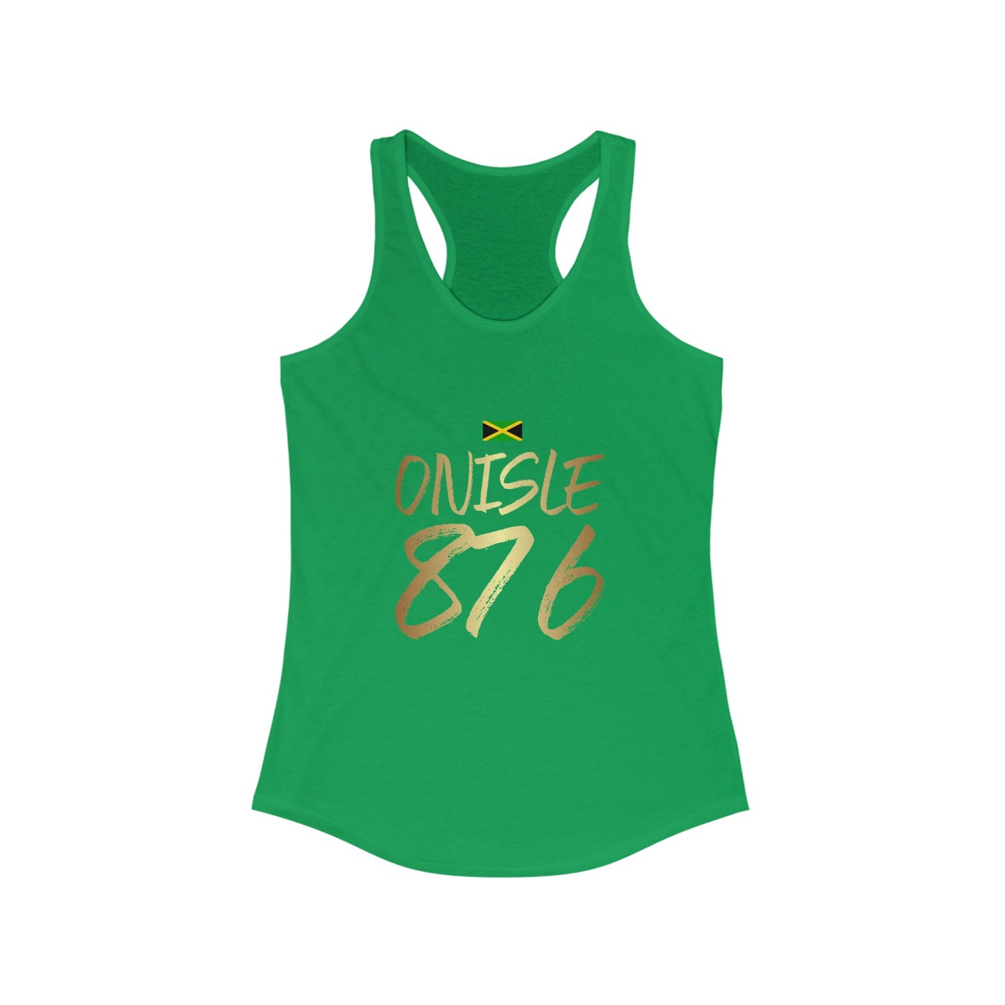 Jamaican Pride Women's Racerback Tank Top - On Isle 876 Design