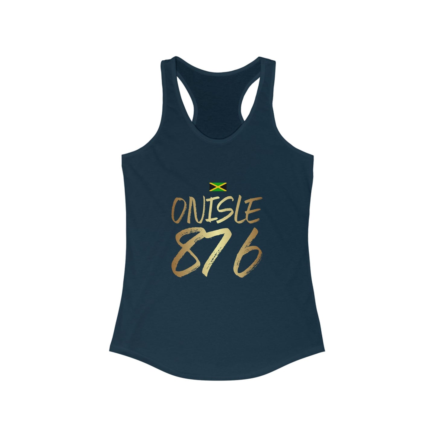 Jamaican Pride Women's Racerback Tank Top - On Isle 876 Design