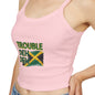 Jamaican Vibes Spaghetti Strap Tank Top - "Trouble Deh Deh" Design